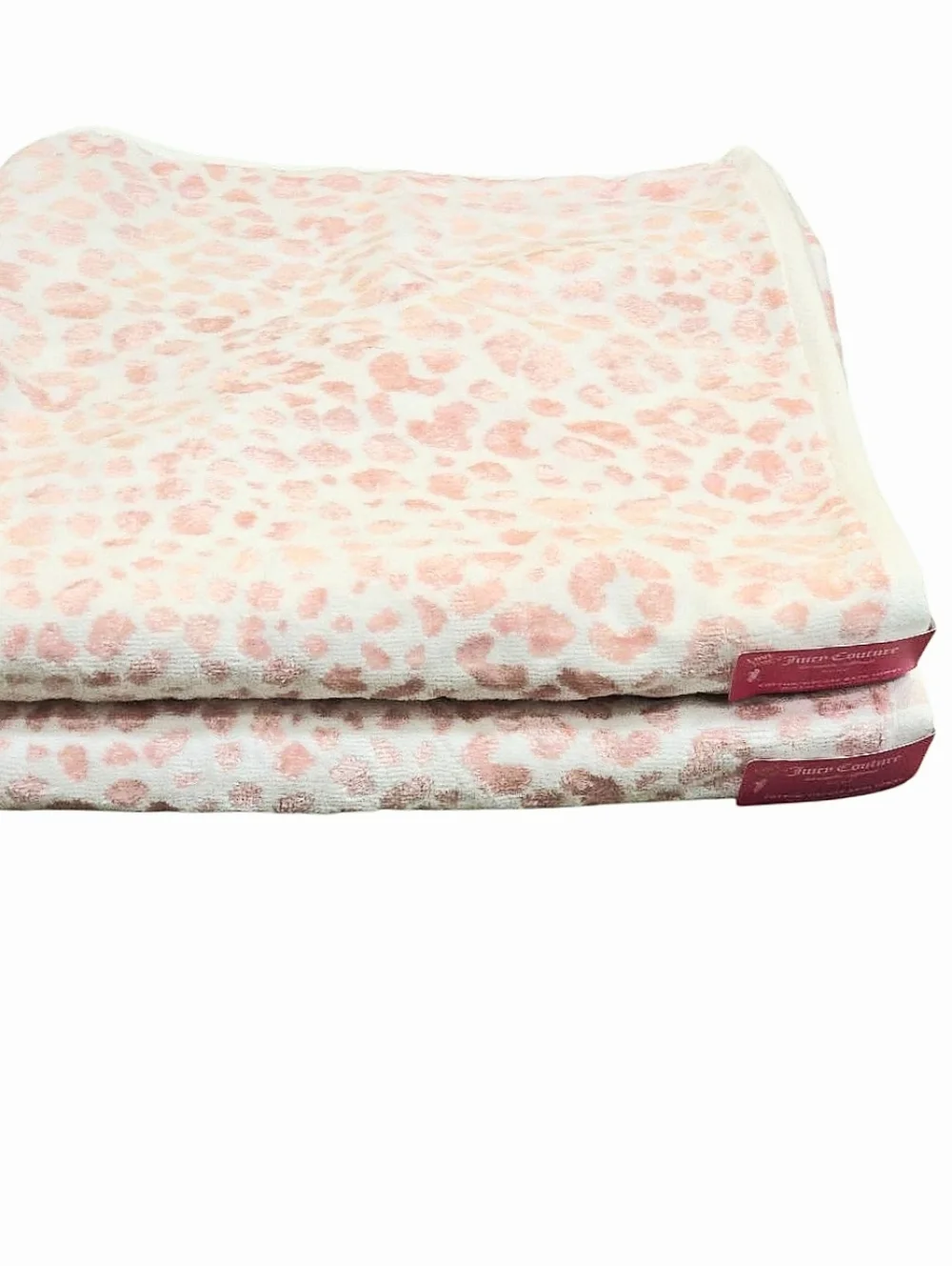 Juicy Couture Home Pink Leopard Print Bath Towel Set